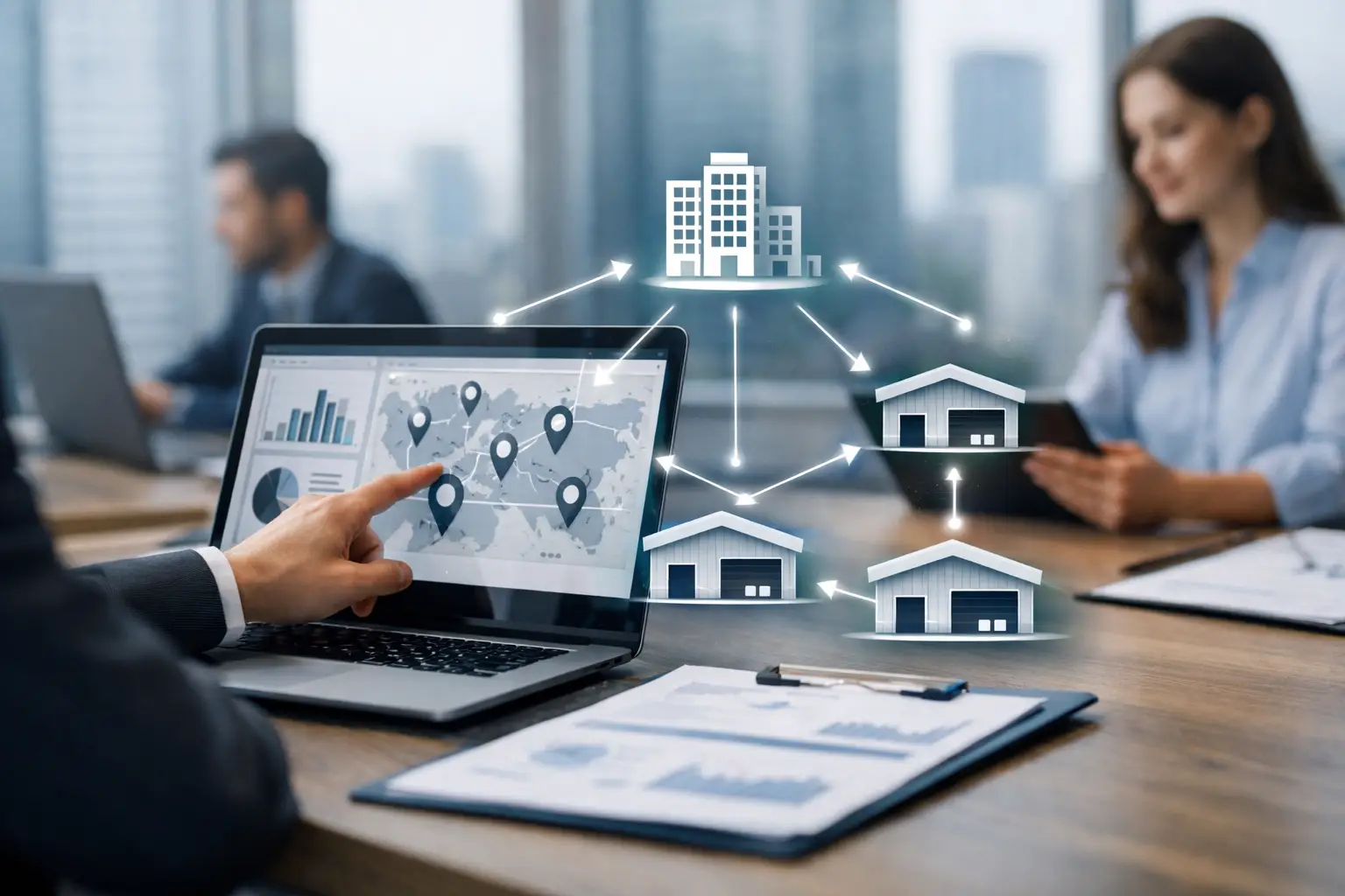 Centralized Decentralized Procurement for Sites